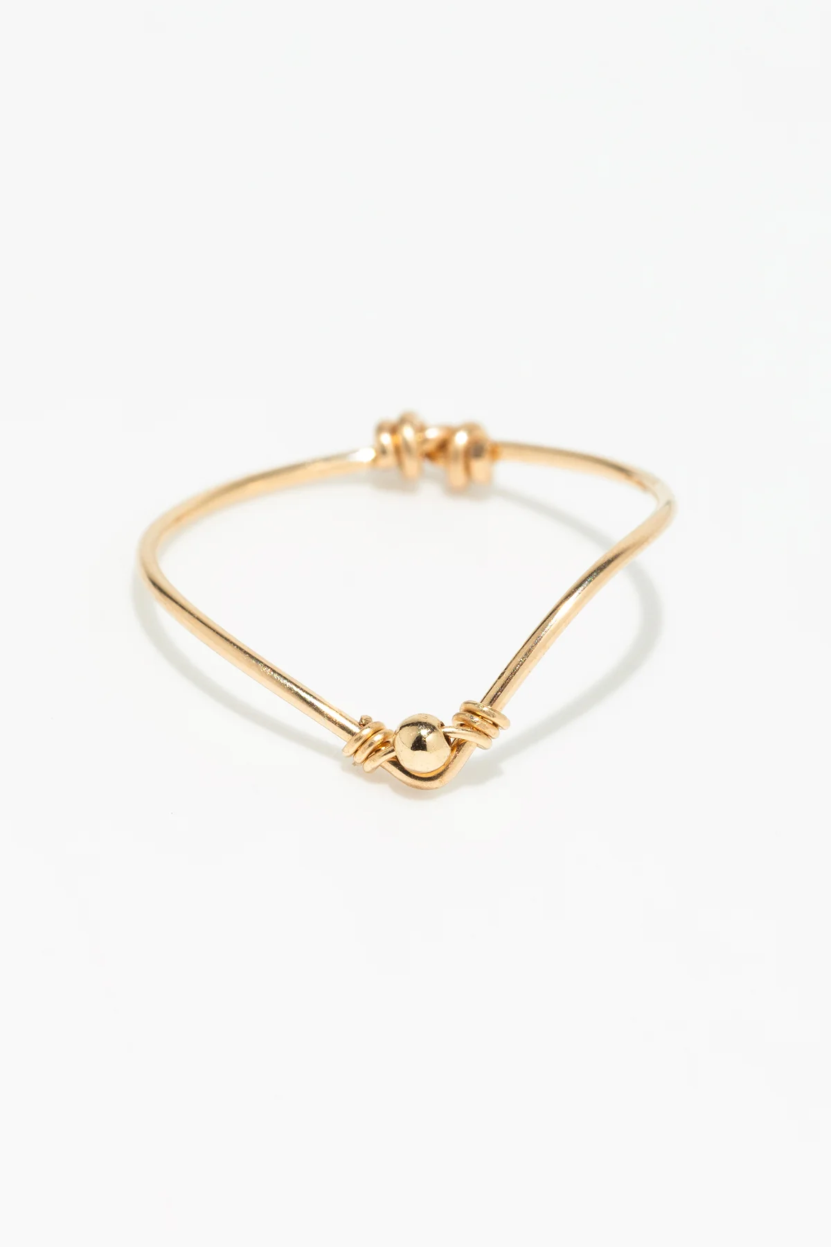 Bague Chevron Perlée