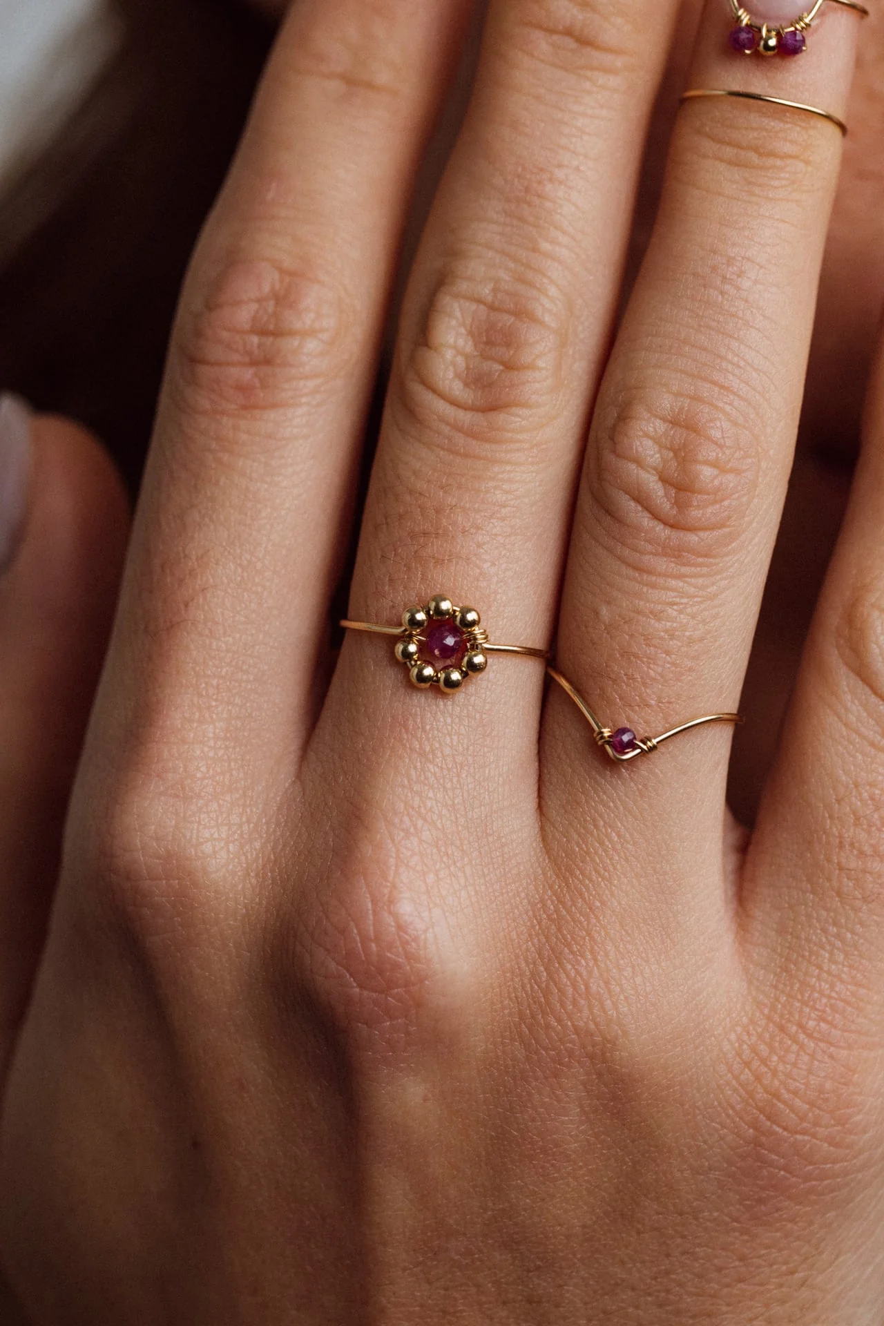Bague Chevron - Rubis - Image 2