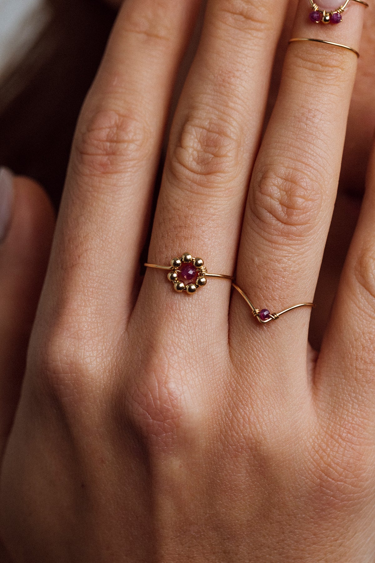 Bague Daisy - Rubis - Image 2