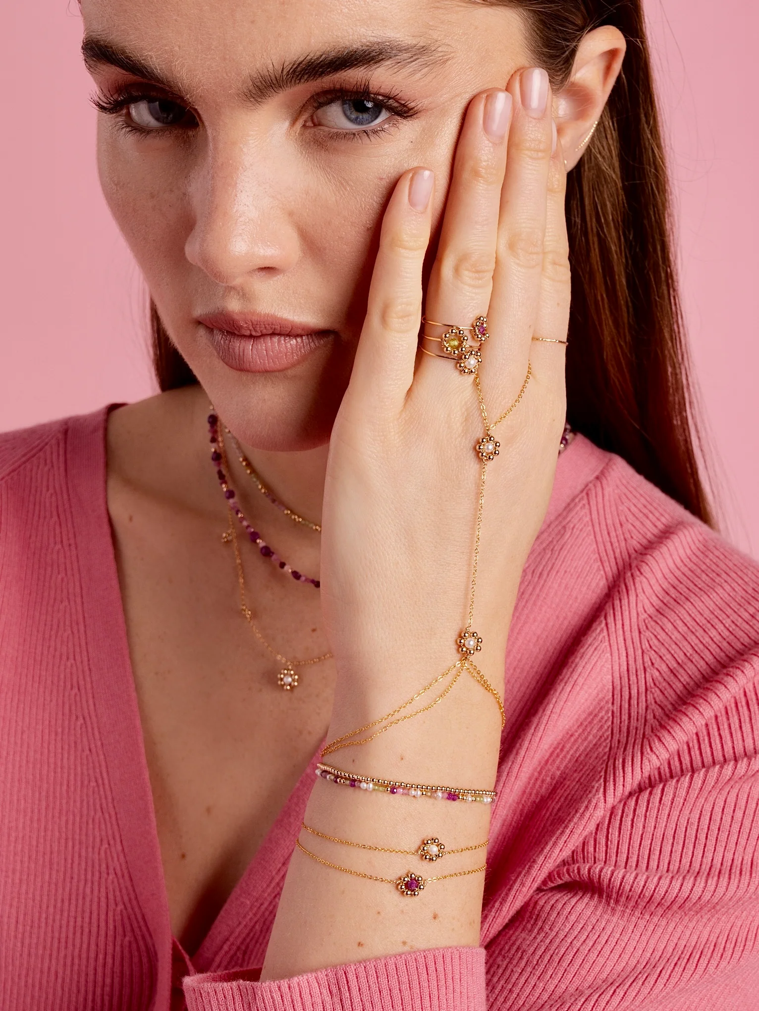 Bracelet Daisy - Rubis - Image 3