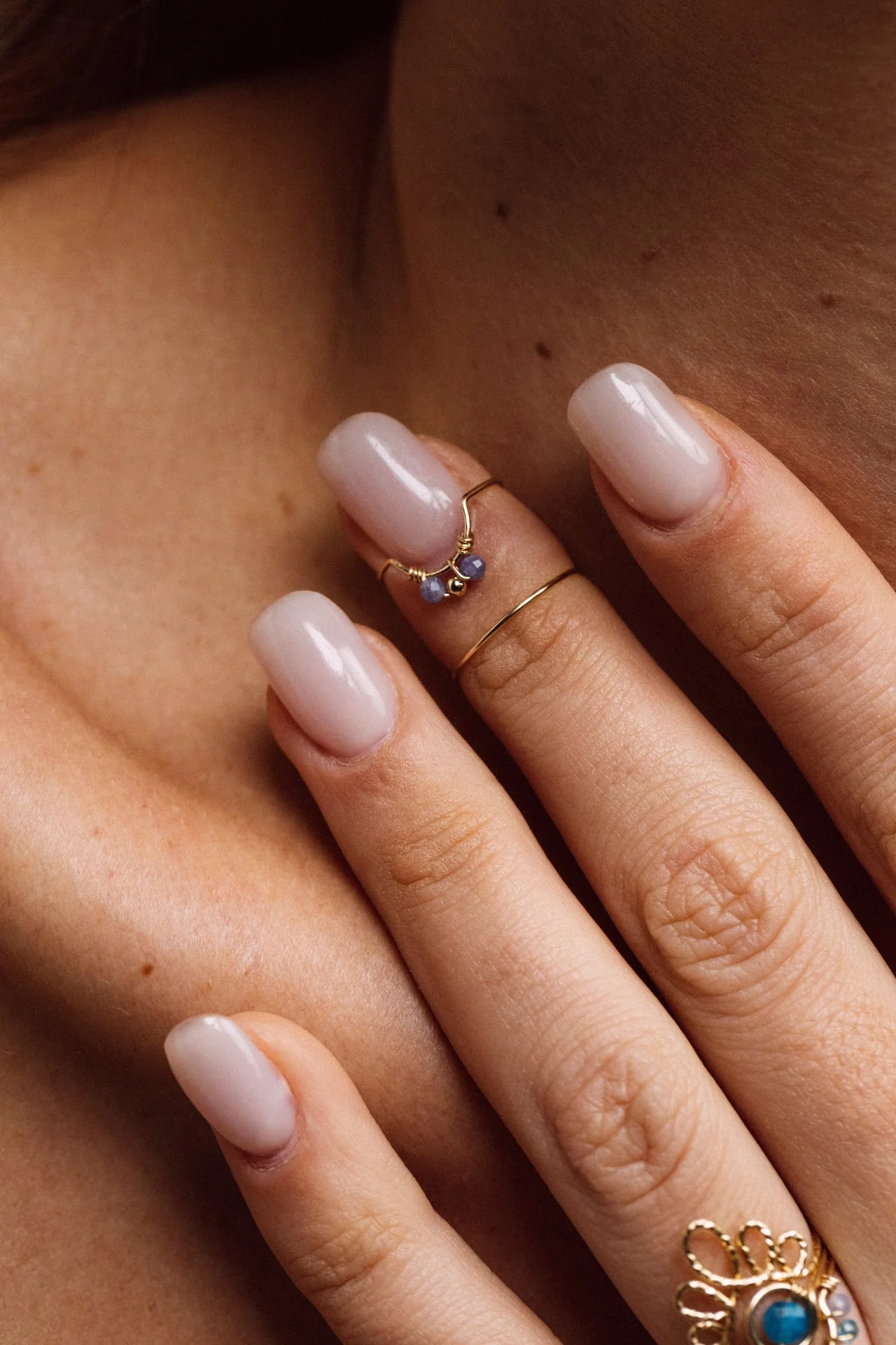 Bague d'ongle Tissage - Tanzanite