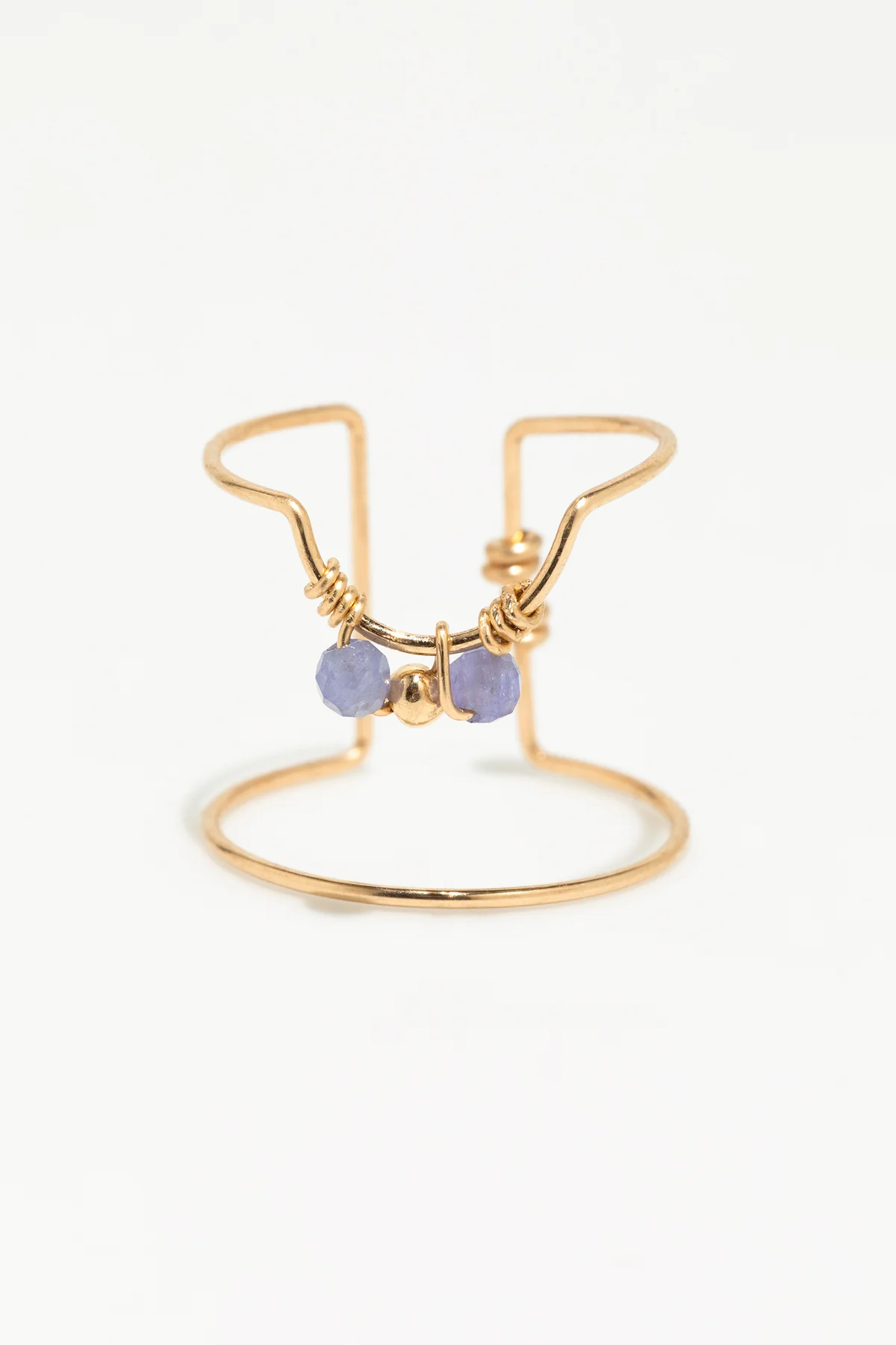 Bague d'ongle Tissage - Tanzanite - Image 2