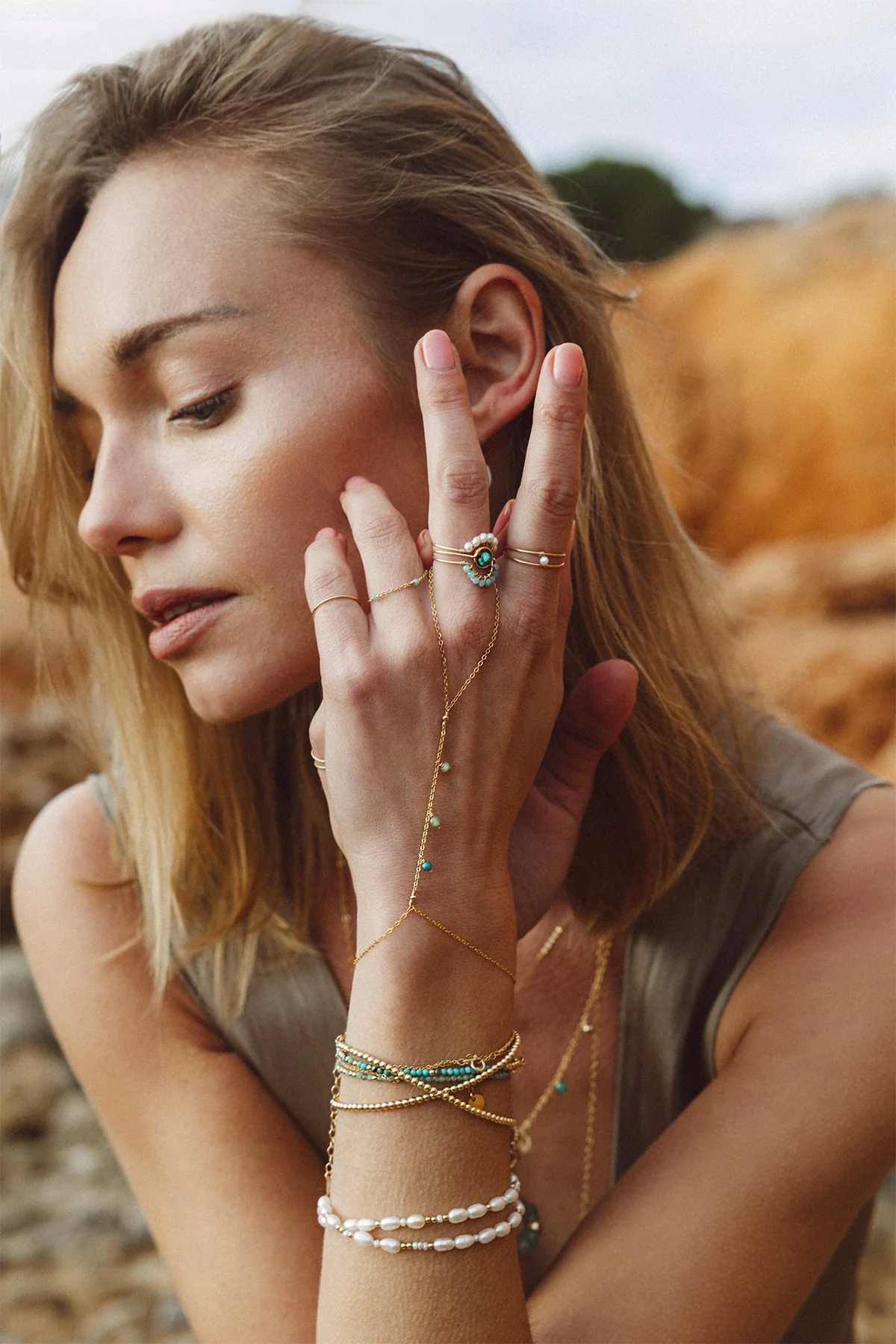 Bague double Essentiel - Perle de culture - Image 3