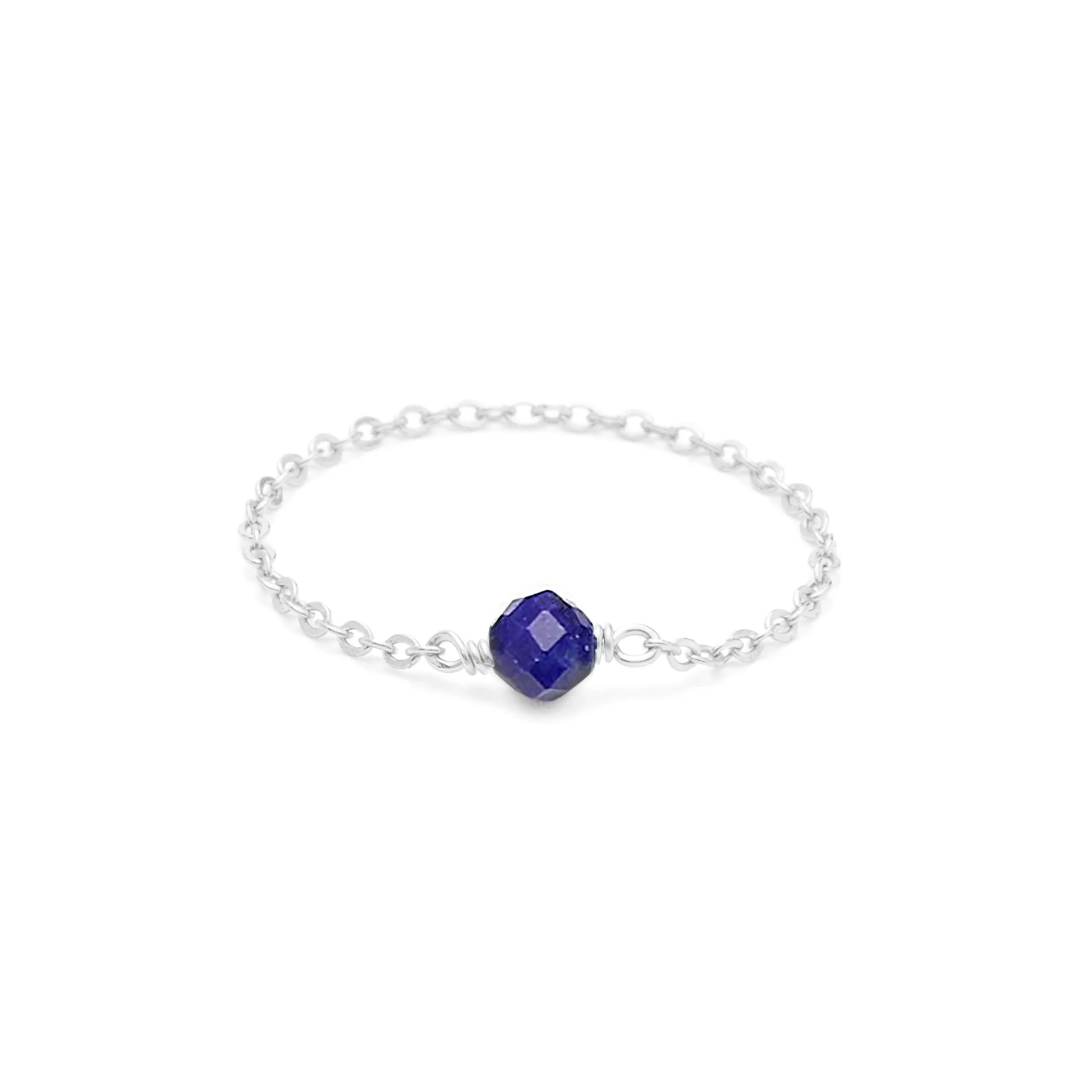 Bague chaînette Stella - Pierre