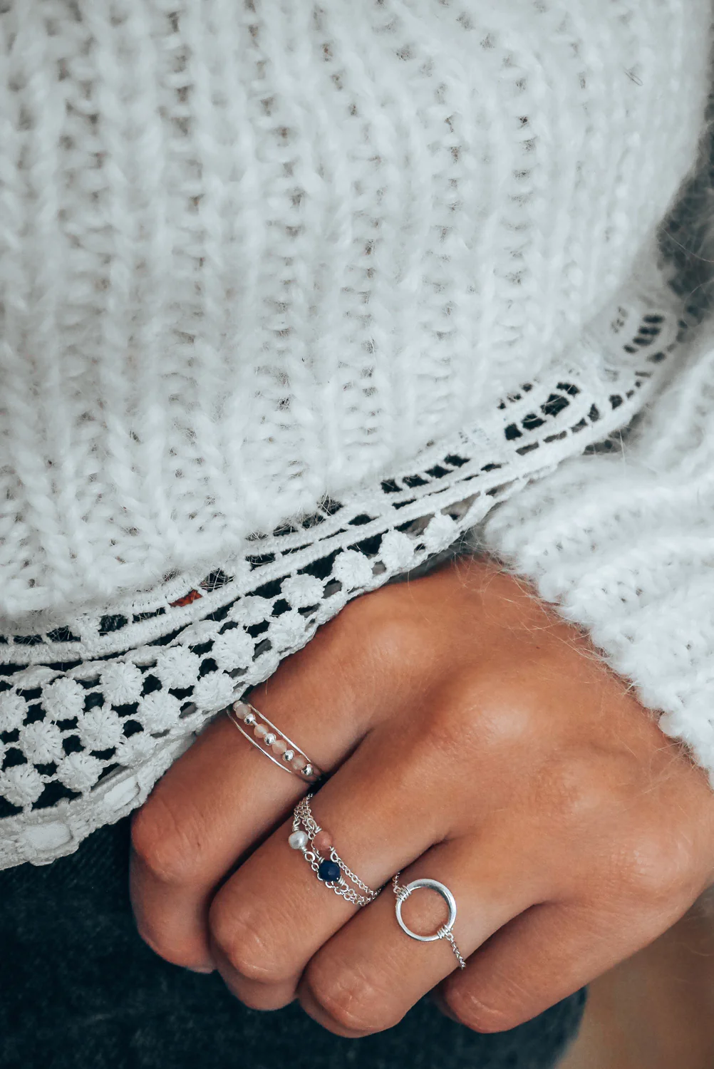 Bague chaînette Stella - Pierre - Image 2