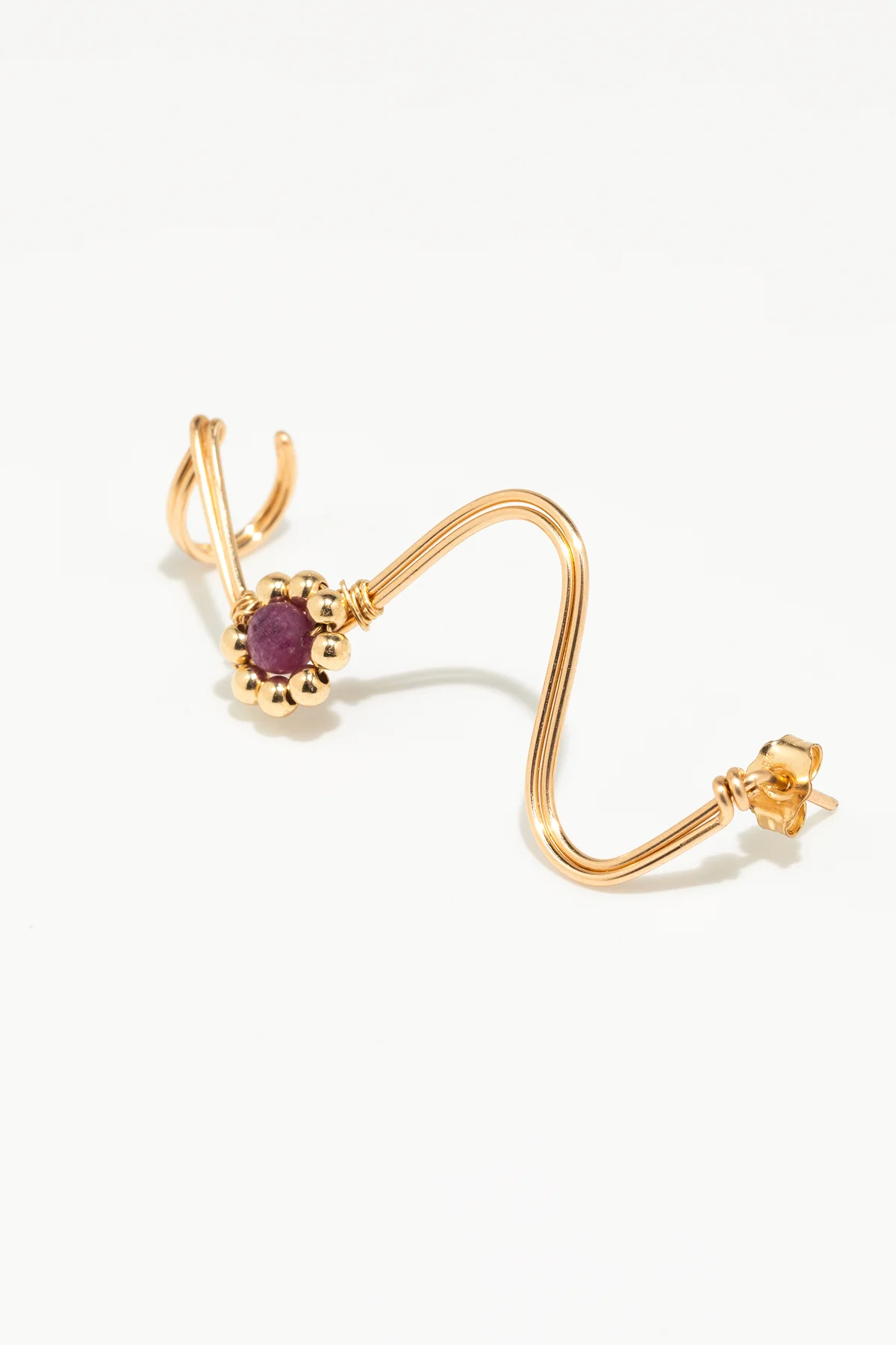 Bijou d'oreille Daisy - Rubis