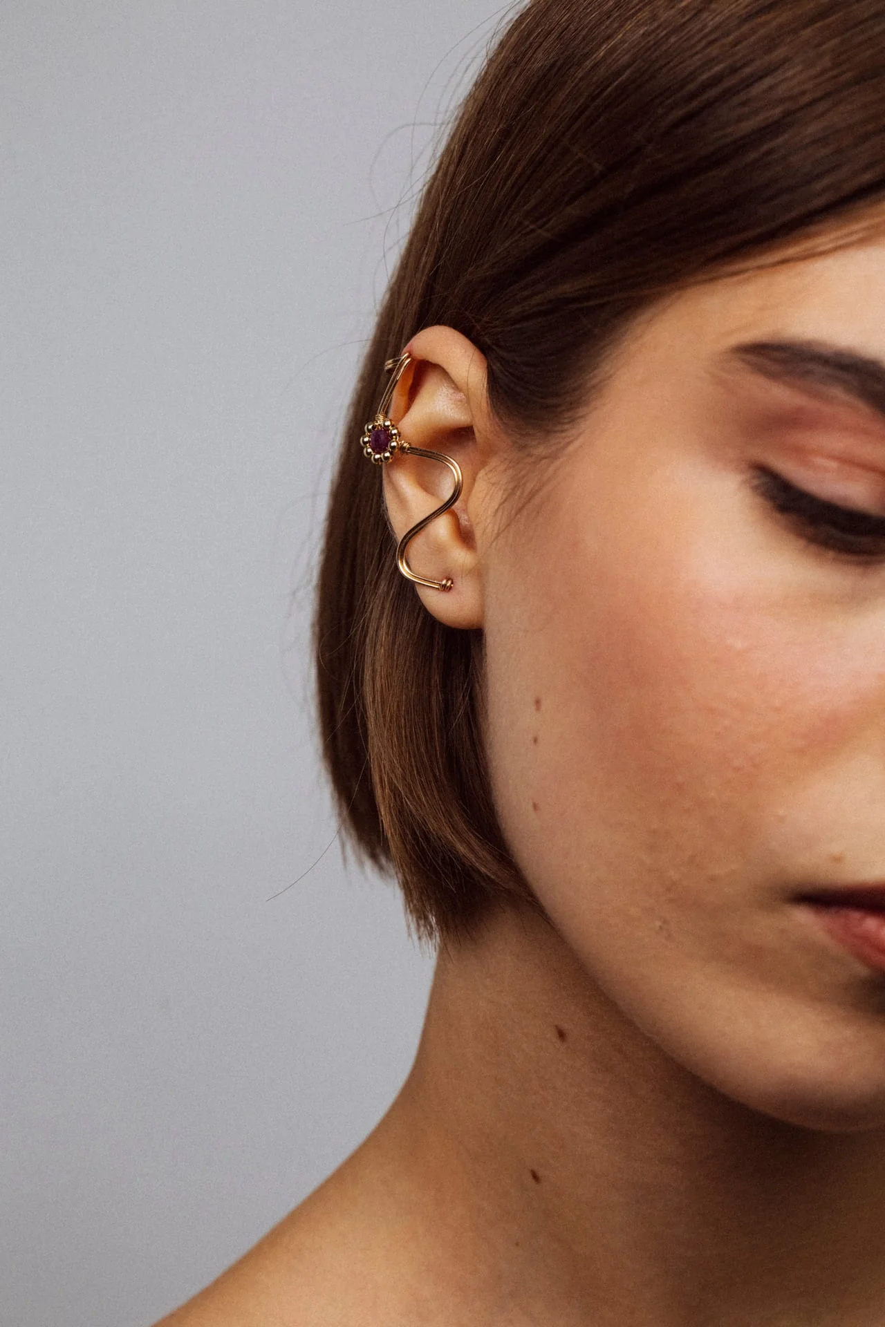 Bijou d'oreille Daisy - Rubis - Image 4