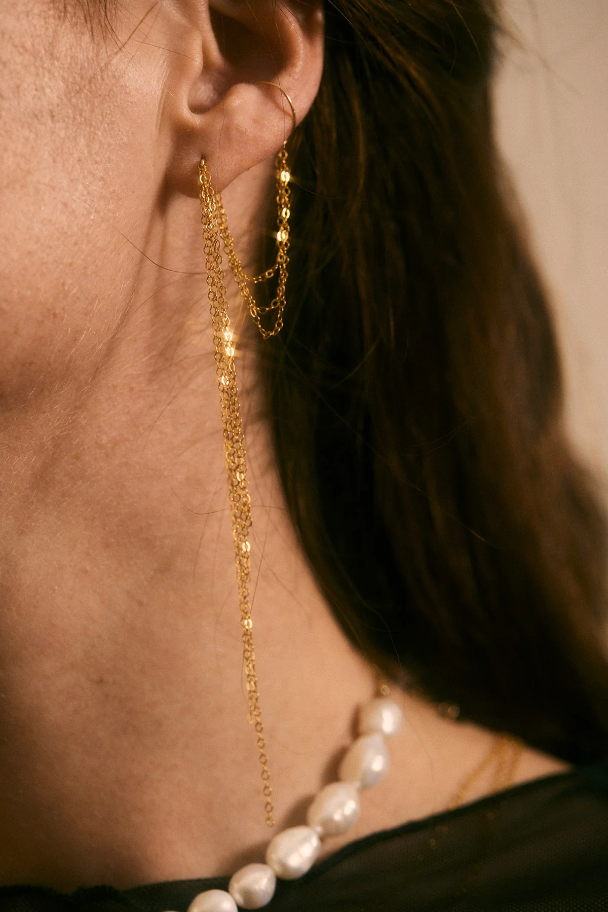 Bijou d'oreille triple Chaînes - Image 3