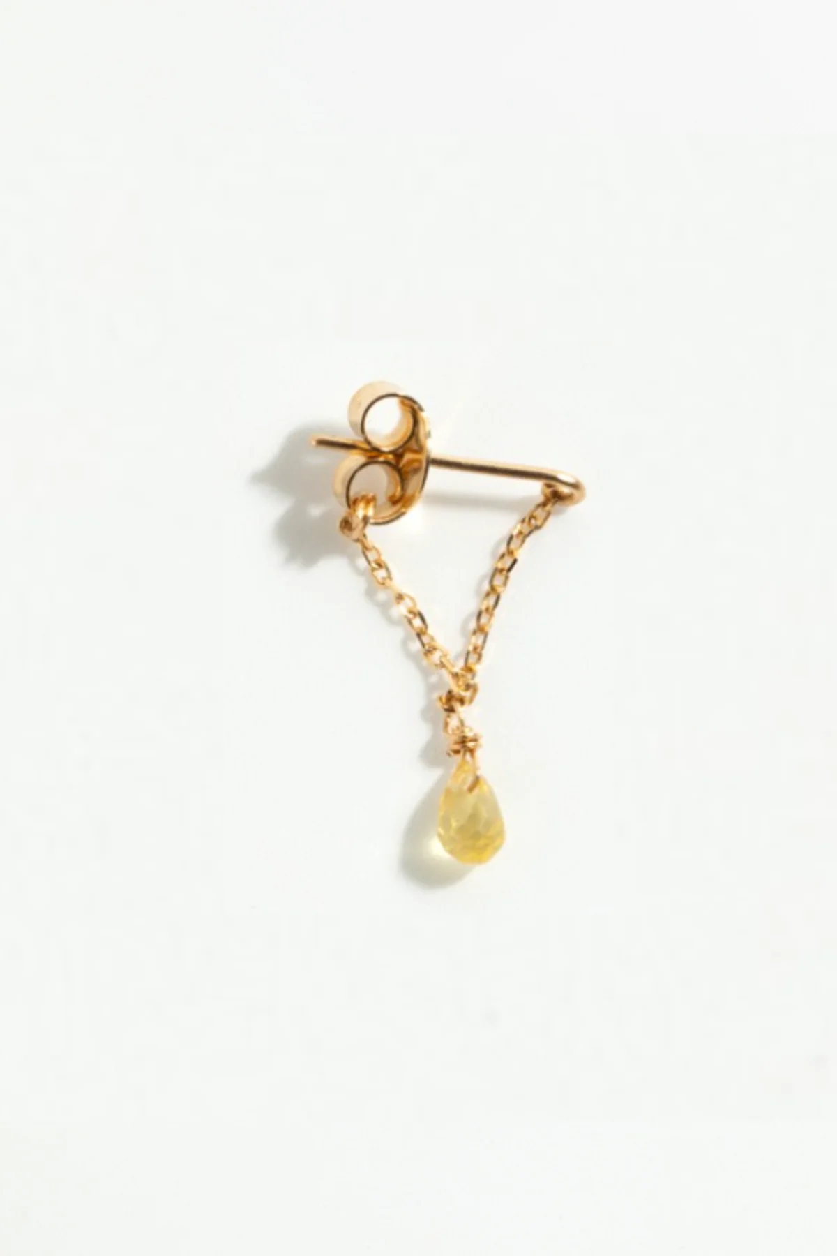 Boucle d'oreille Mia - Or 750‰ - Saphir orange