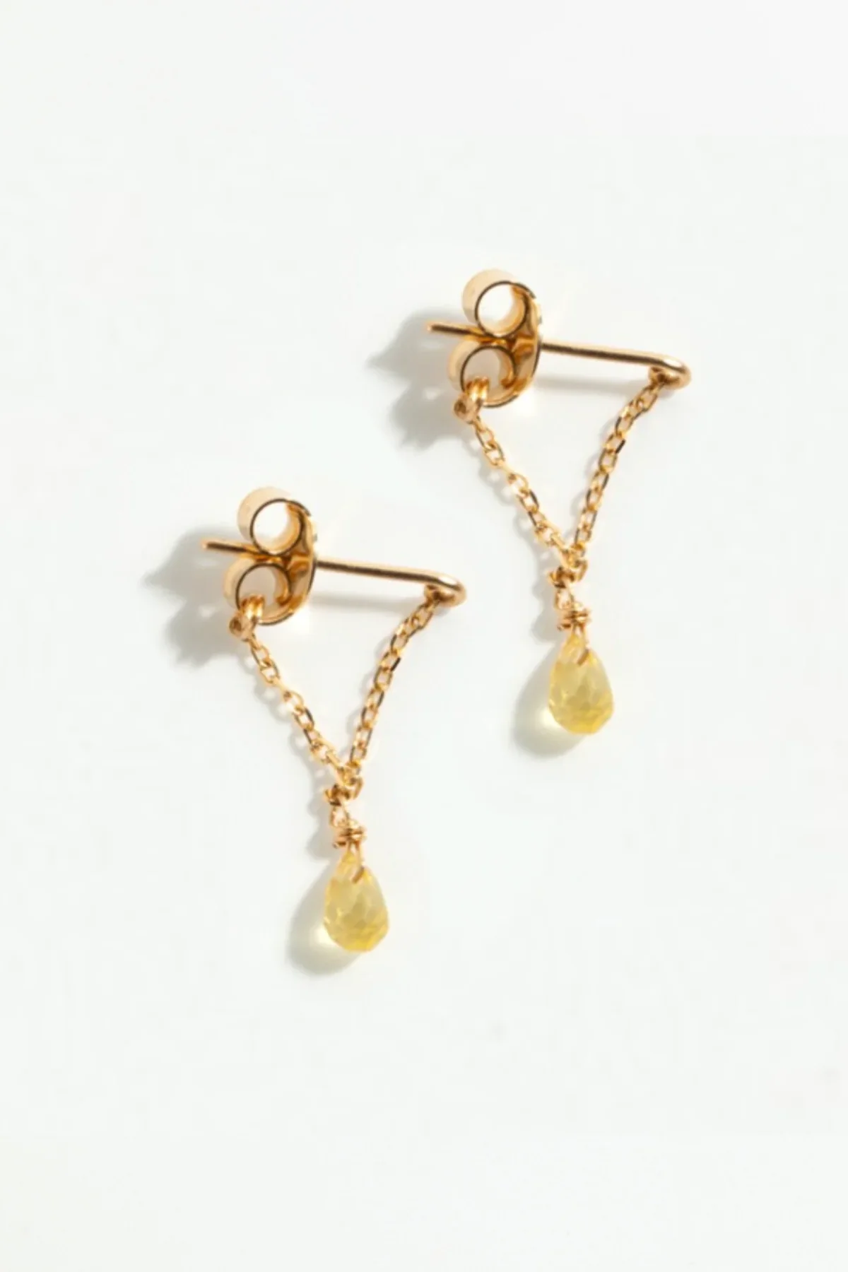 Boucle d'oreille Mia - Or 750‰ - Saphir orange - Image 7