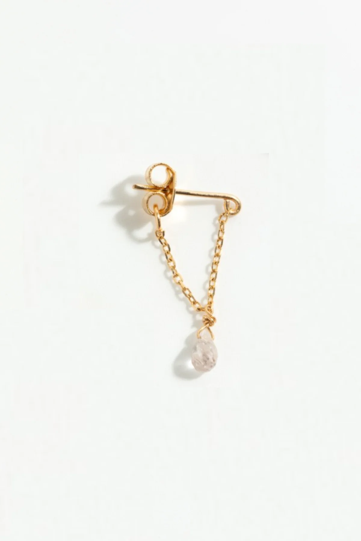 Boucle d'oreille Mia - Or 750‰ - Saphir rose clair
