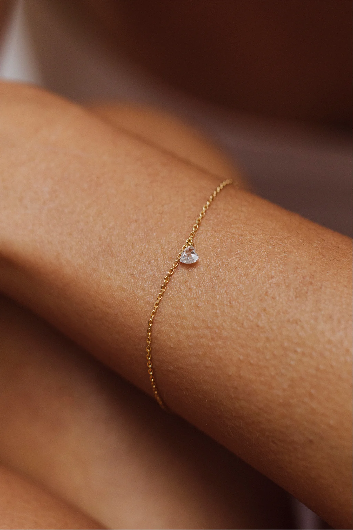 Bracelet chaîne pampille Sita- Or 750‰ Diamant blanc - Image 2