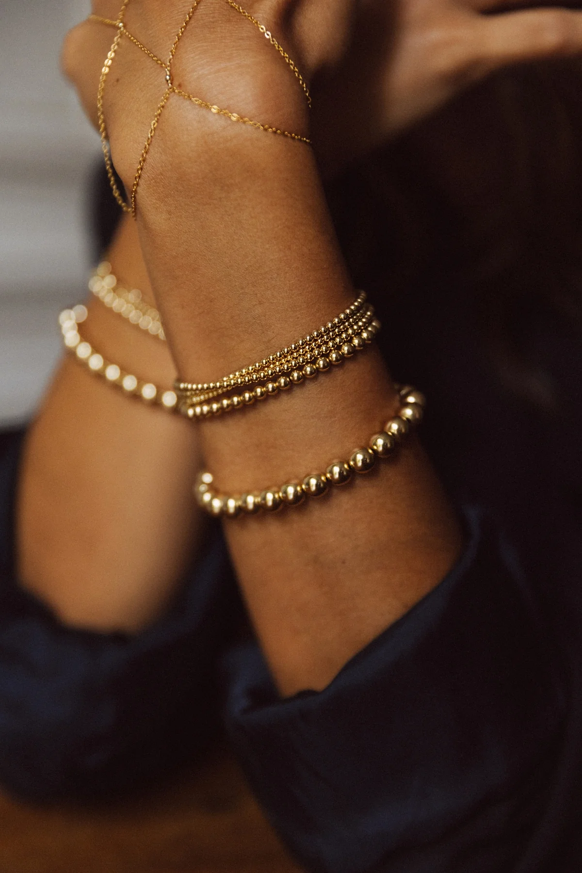 Bracelet Lana Moyennes perles - Or - Image 4