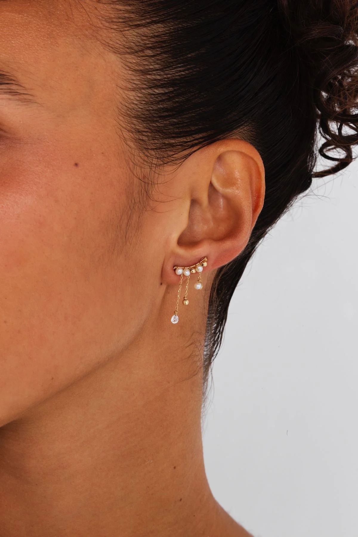 Climber Luna - Or 750‰ - Diamant blanc & perle de culture - Image 2