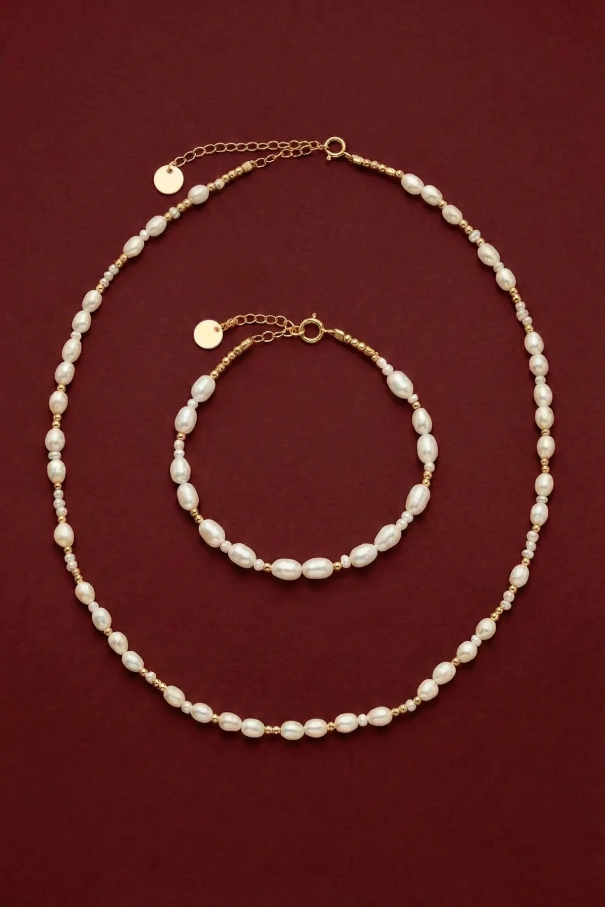 Coffret Collier & Bracelet Grain de riz