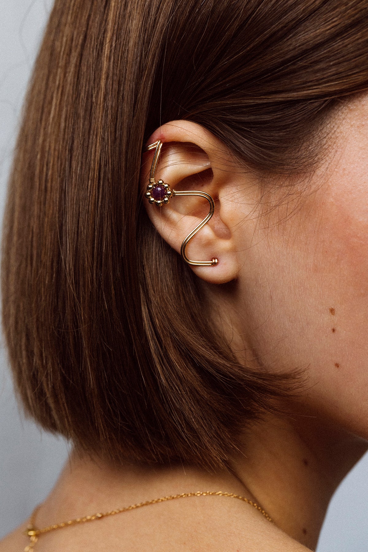 Bijou d'oreille Daisy - Rubis - Image 2