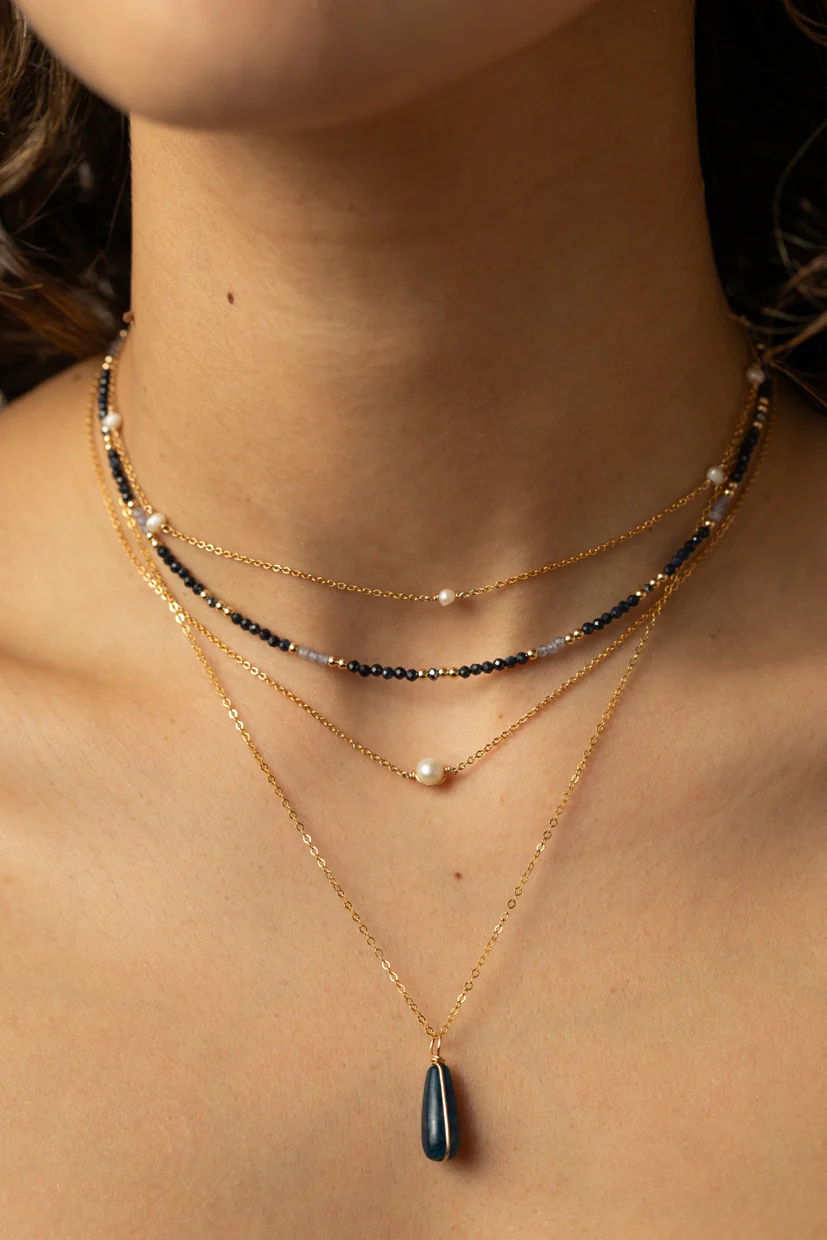 Collier-Bracelet double Queen - Azur - Image 3