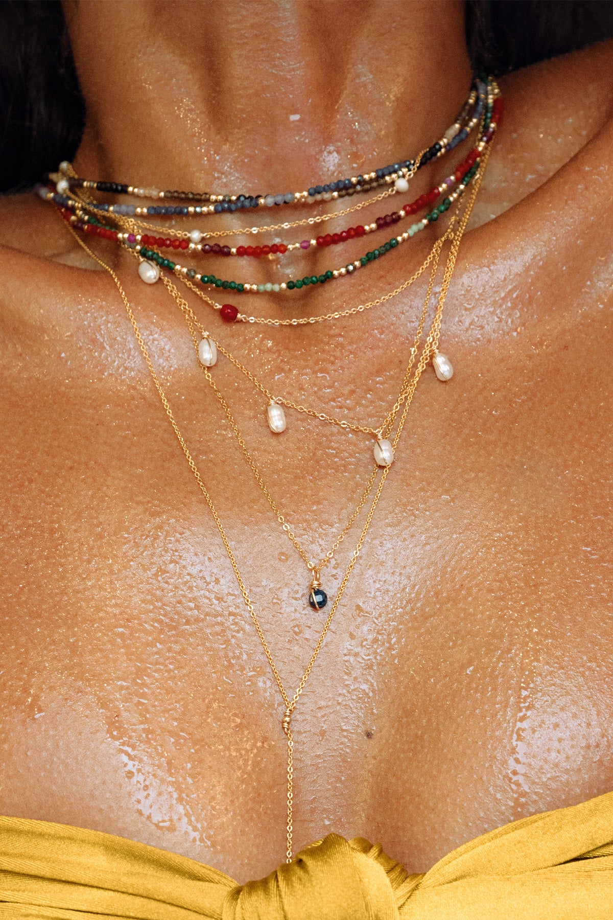 Collier-Bracelet double Queen - Azur - Image 7