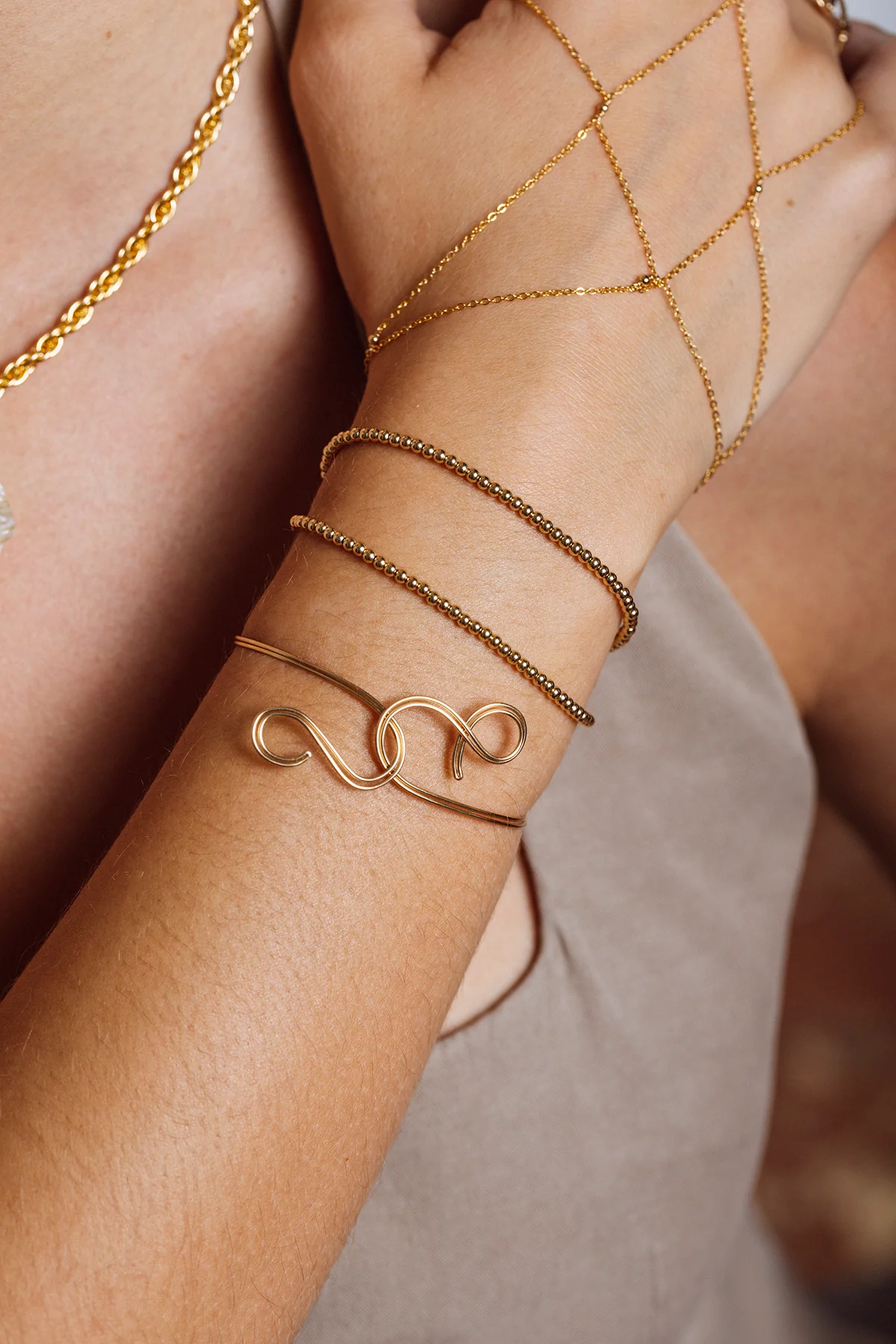 Collier-Bracelet double Queen - Or - Image 3