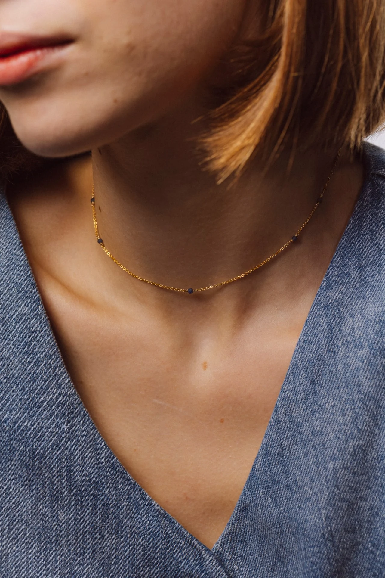 Bracelet-collier Satellite - Saphir - Image 2