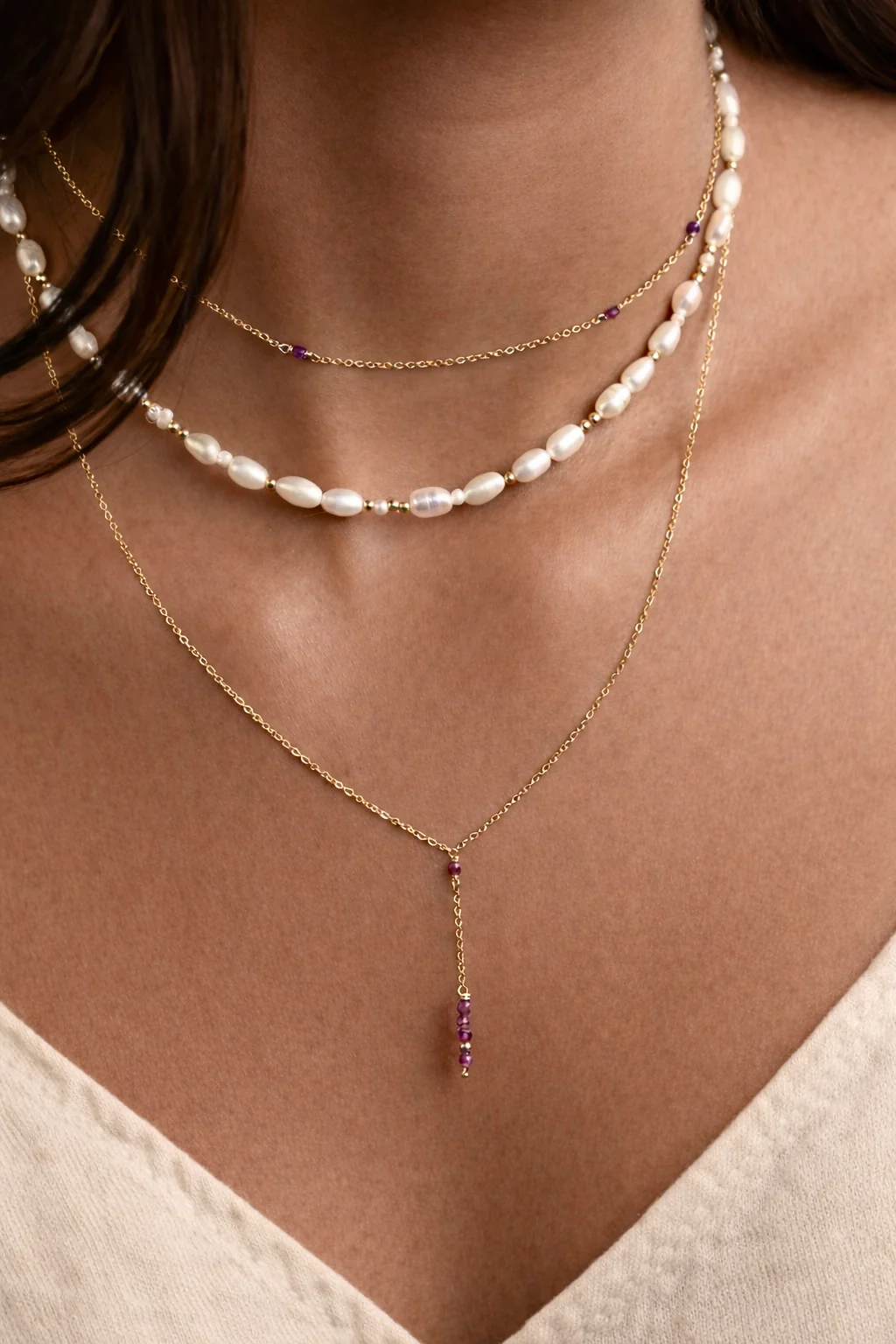 Collier-Bracelet Satellite - Rubis - Image 5