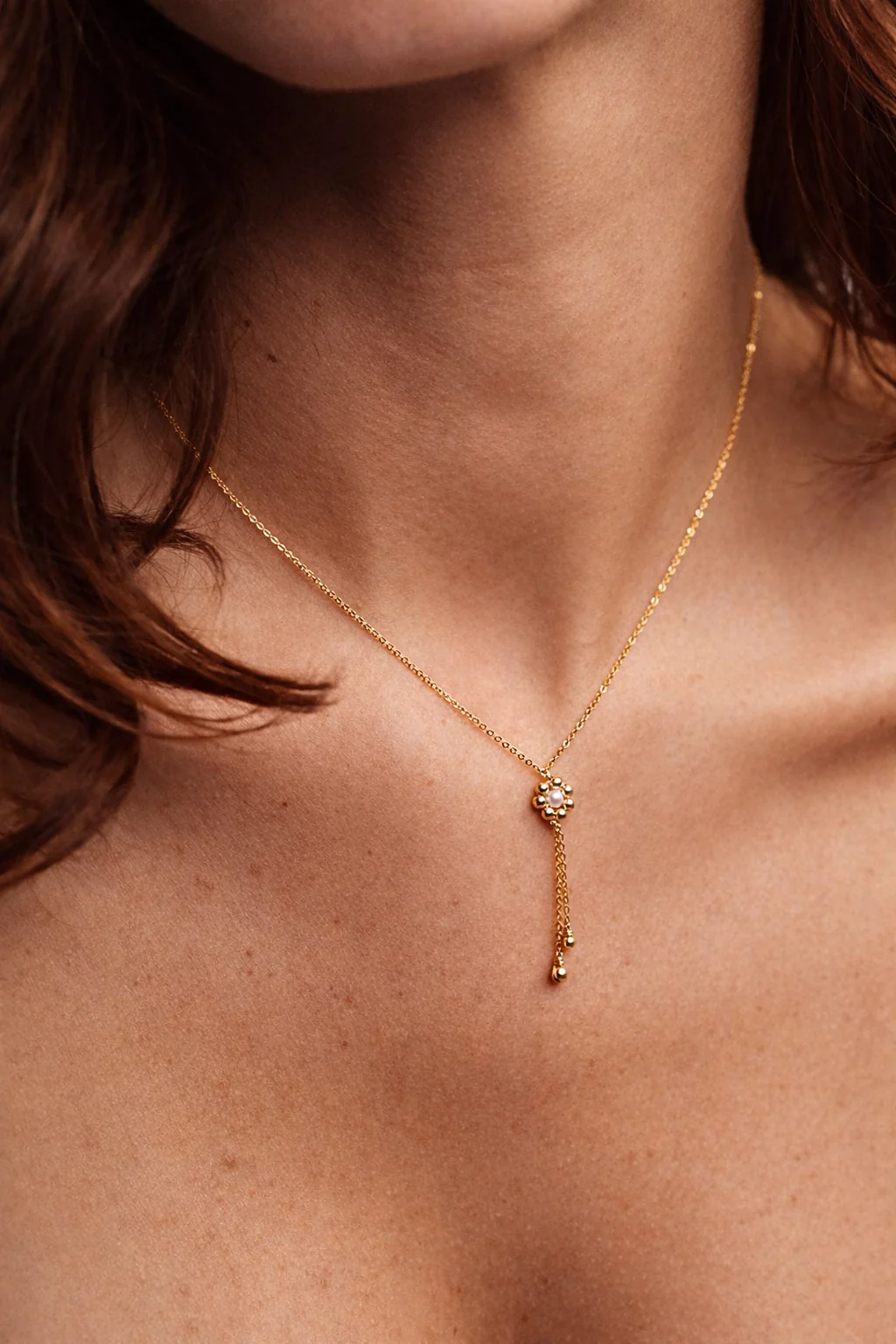 Collier cravate Daisy - Perle de culture - Image 2