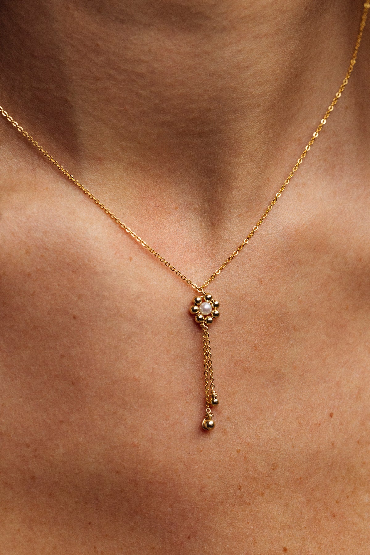 Collier cravate Daisy - Perle de culture - Image 3