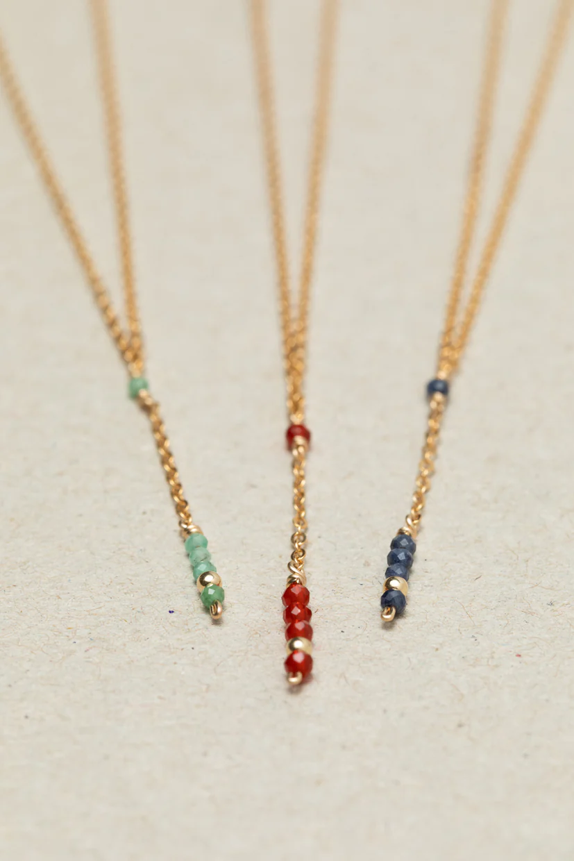 Collier long Théa - Émeraude - Image 3