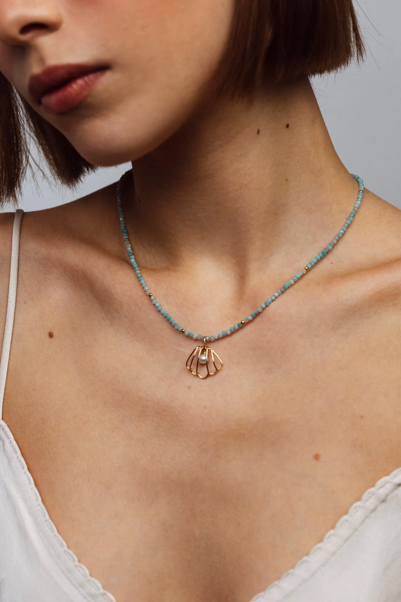 Collier Queen 40cm - Amazonite - Image 2