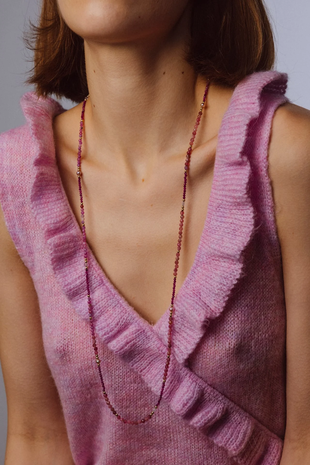 Collier Queen 80cm - Grenadine - Image 5