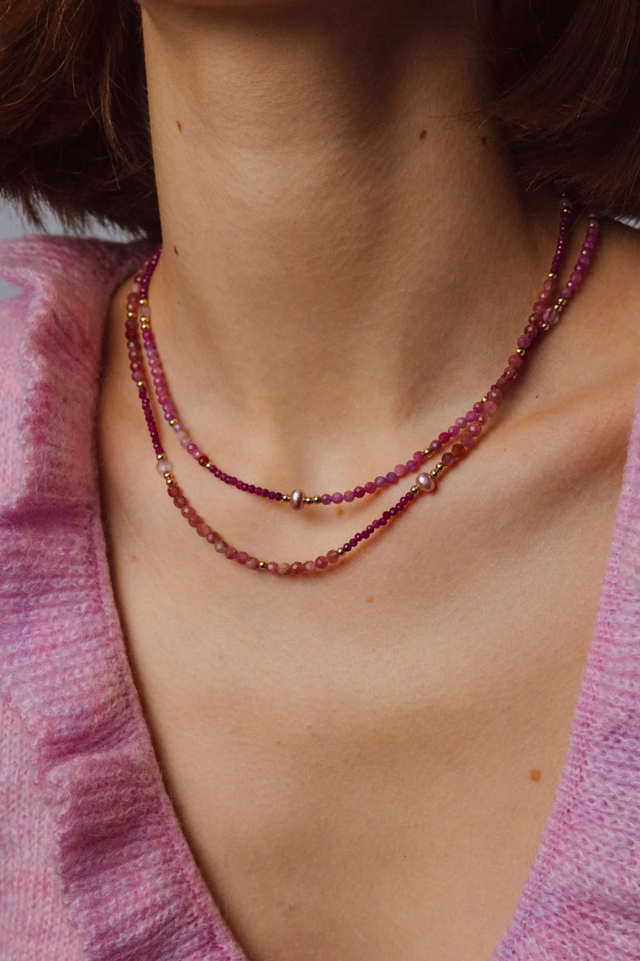 Collier Queen 80cm - Grenadine - Image 6