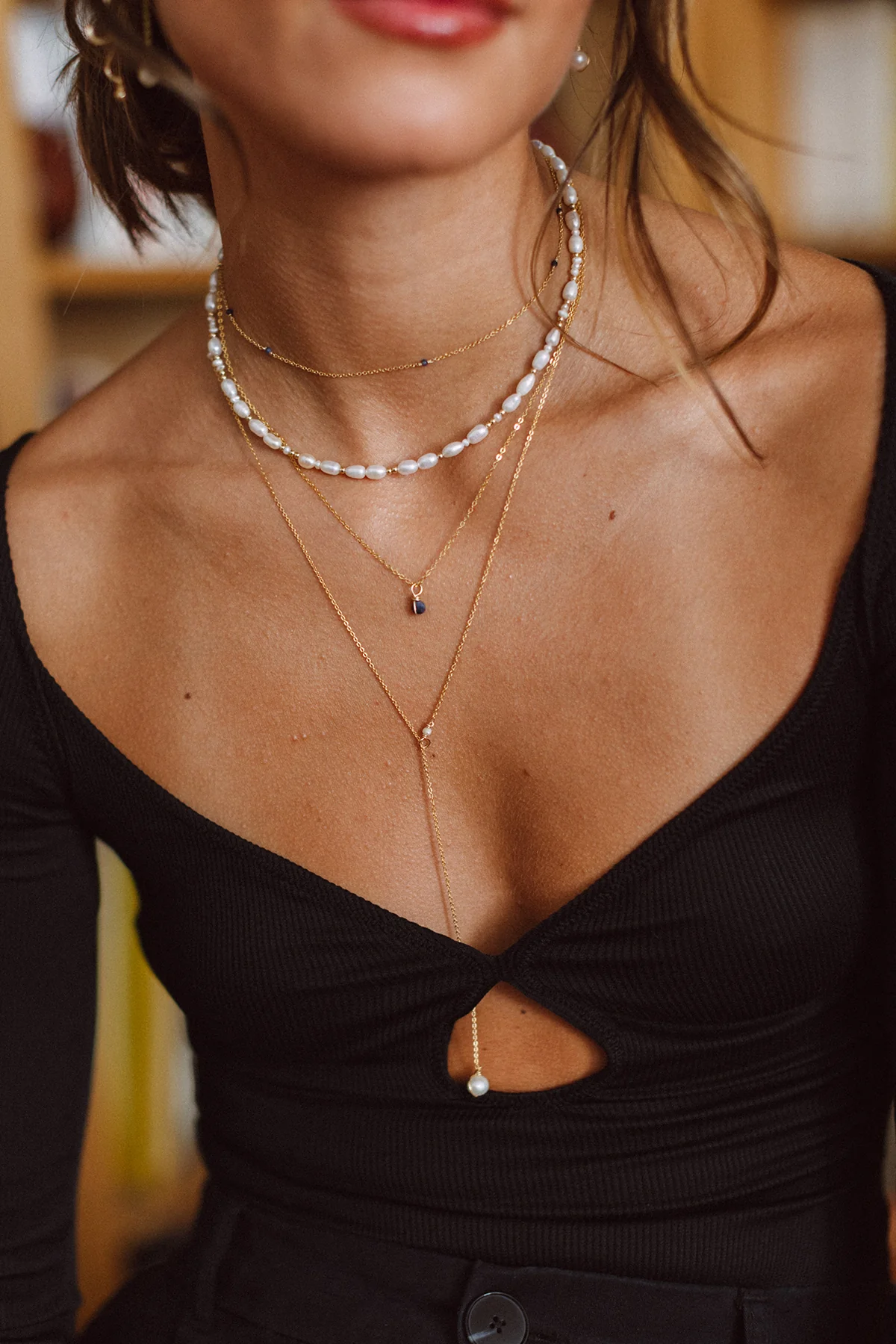 Collier Grain de riz - Perles de culture - Image 5