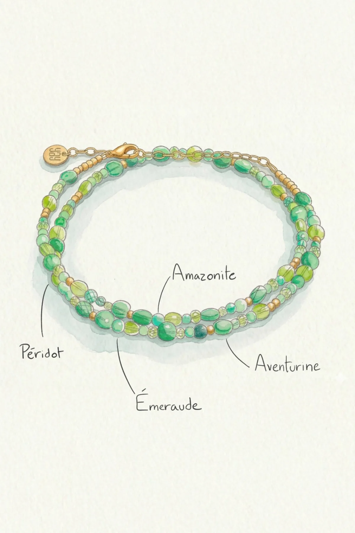 Collier Vénus - Menthe à l'eau