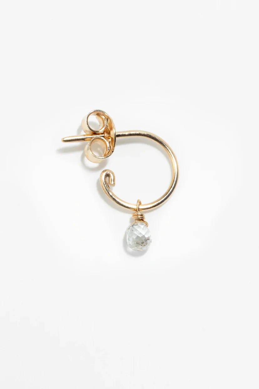 Créoles Sia - Or 750‰ - Diamant blanc - Image 3