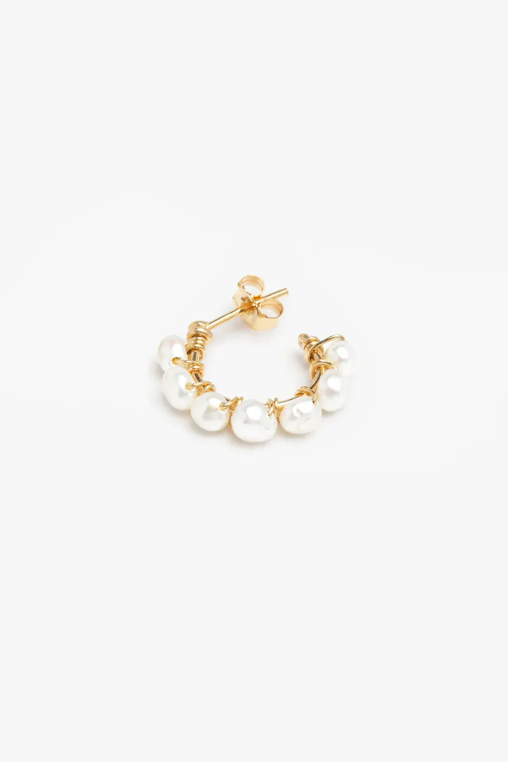 Petites créoles Bouton  - Perles de culture - Image 6