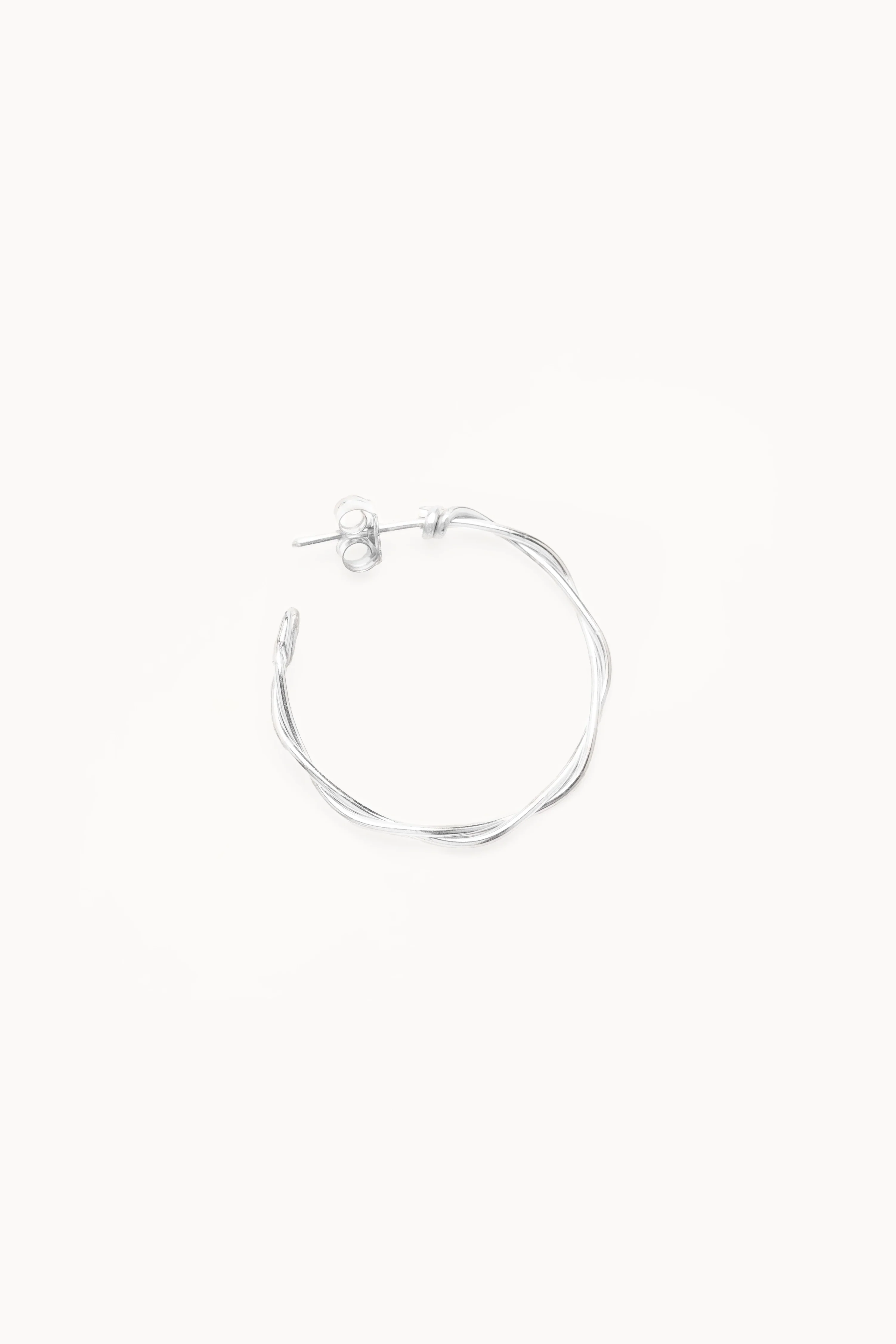 Créoles Torsade - Argent - Image 4