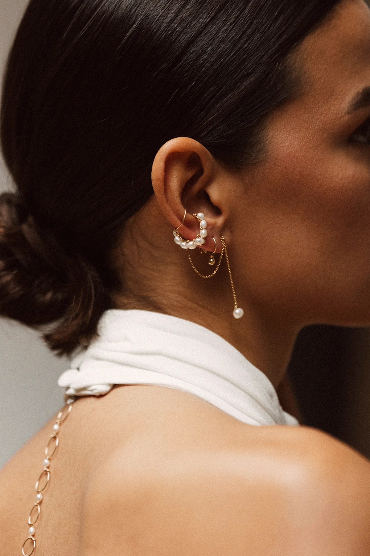 Faux piercing Bouton - Perles de culture - Image 3