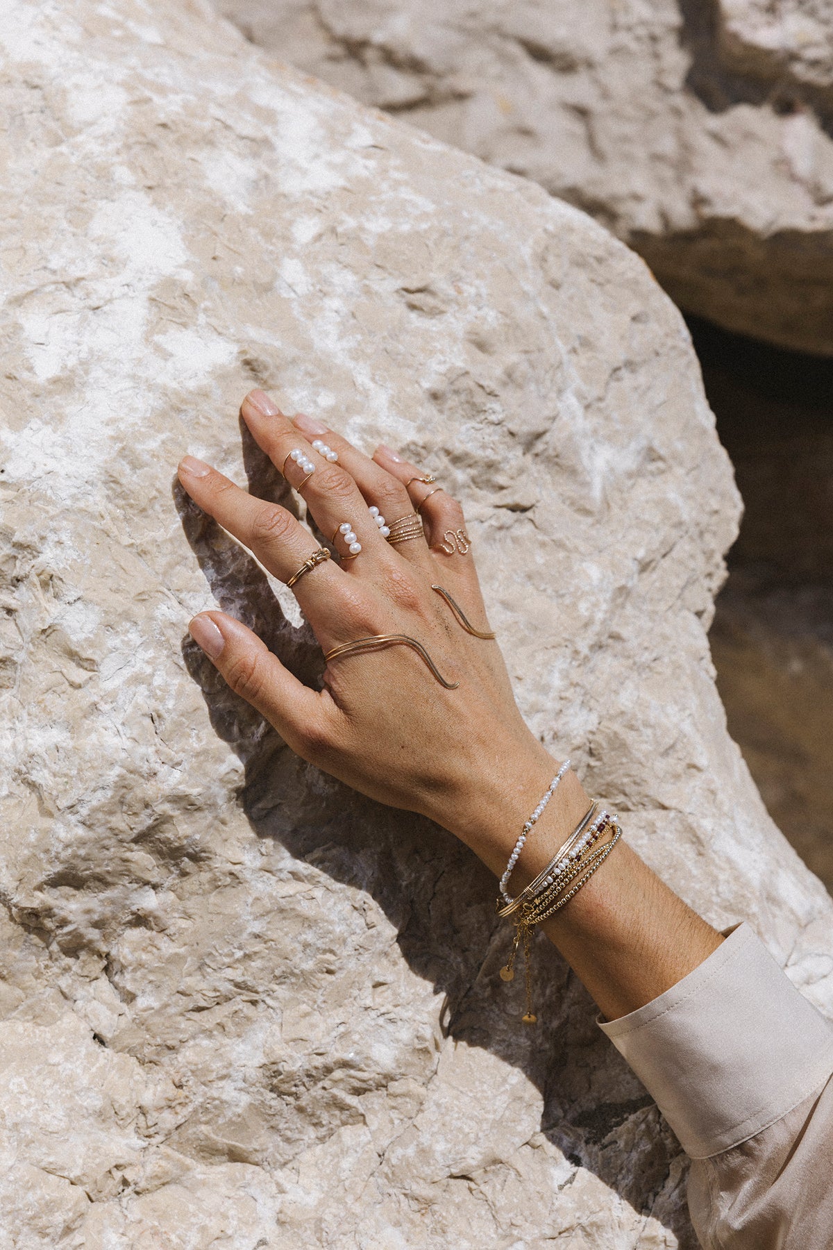 Grande Bague Sable - Perle de culture - Image 7