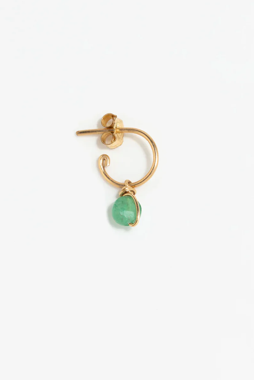 Mini créoles Stella - Aventurine - Image 5