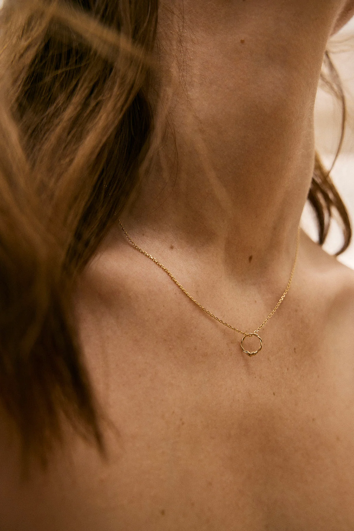Pendentif anneau Torsade - Or 750‰ - Image 3