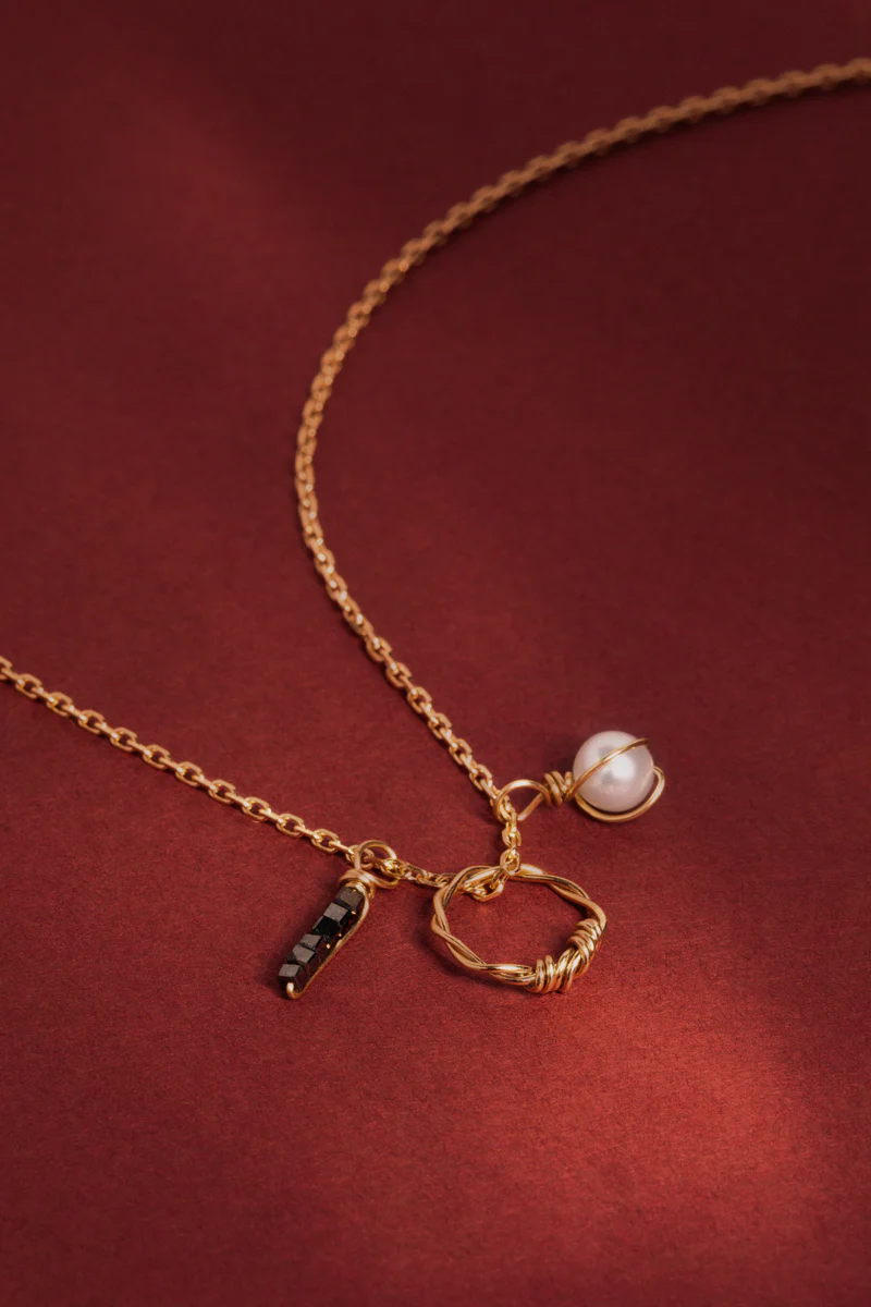 Pendentif anneau Torsade - Or 750‰ - Image 4