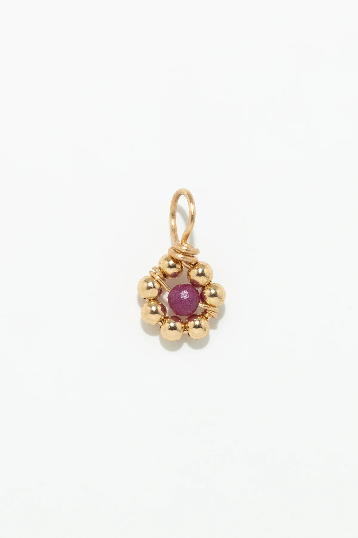 Pendentif Daisy - Rubis