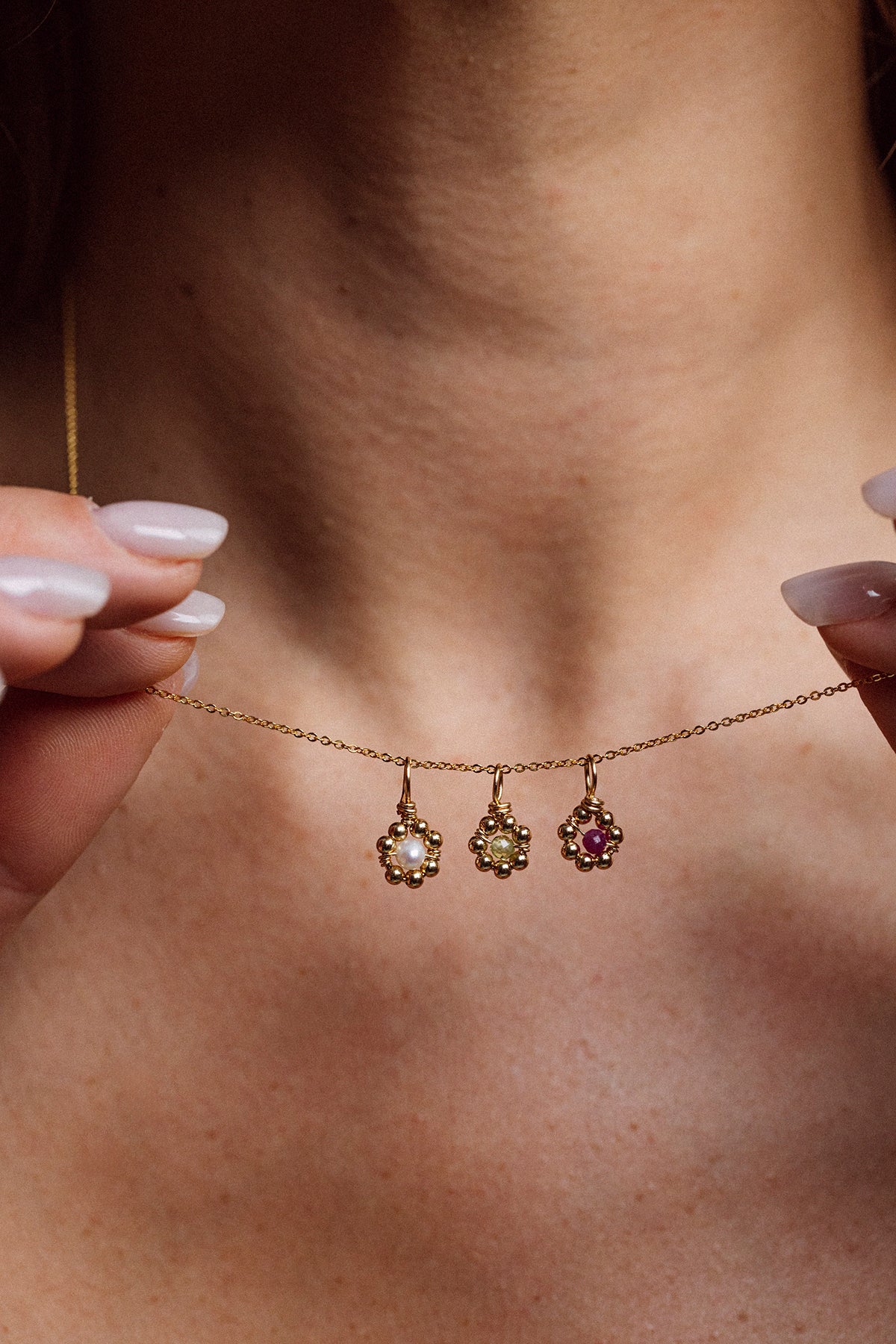 Pendentif Daisy - Rubis - Image 2