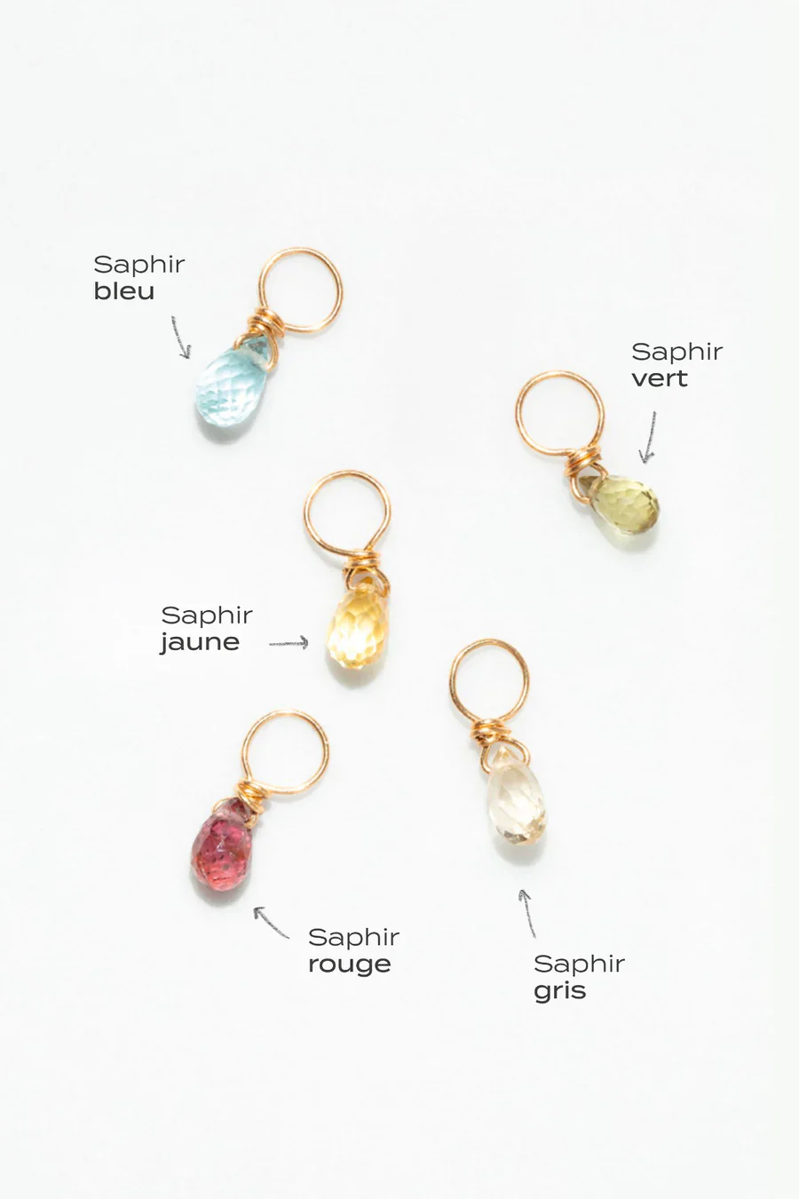 Pendentif Mia - Or 750‰ - Saphir bleu clair - Image 5