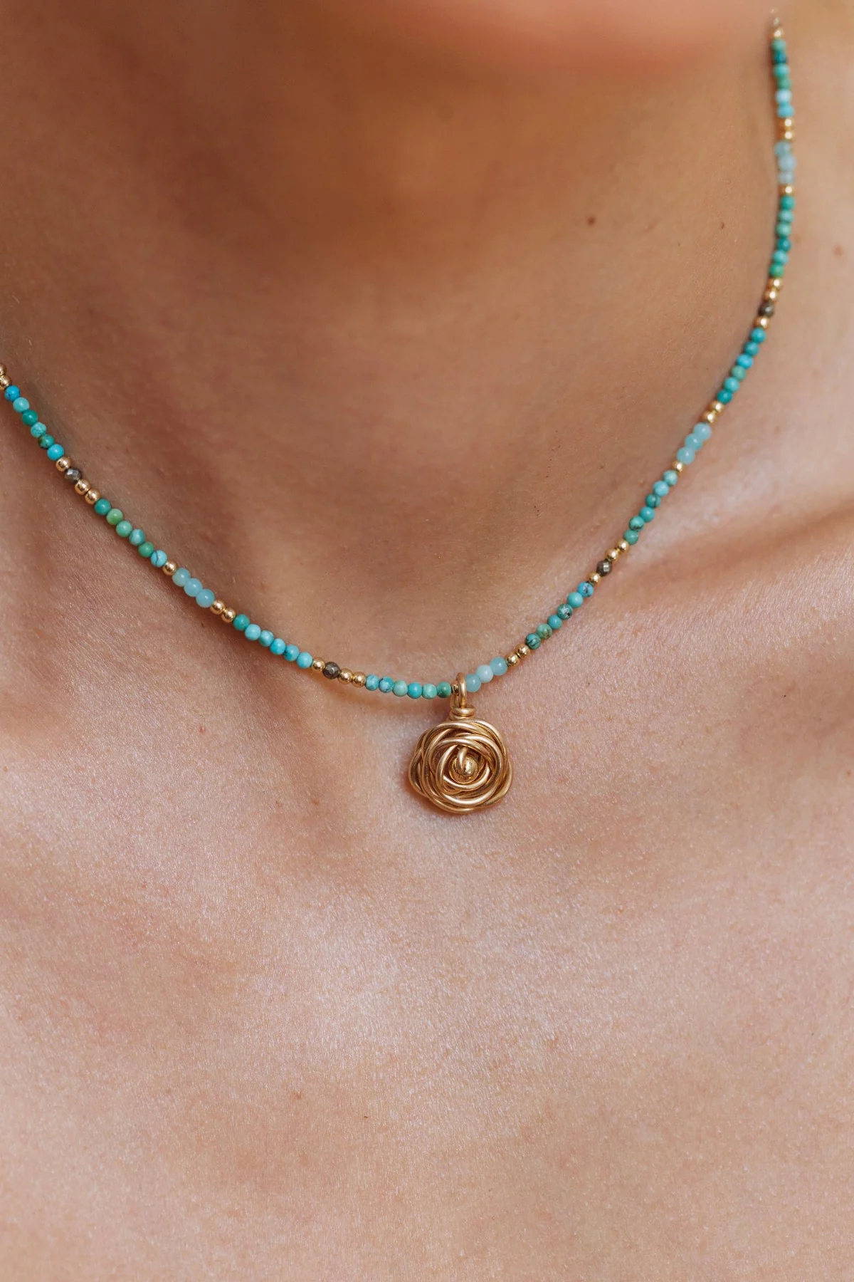 Pendentif Rosa Moyen - Or - Image 3