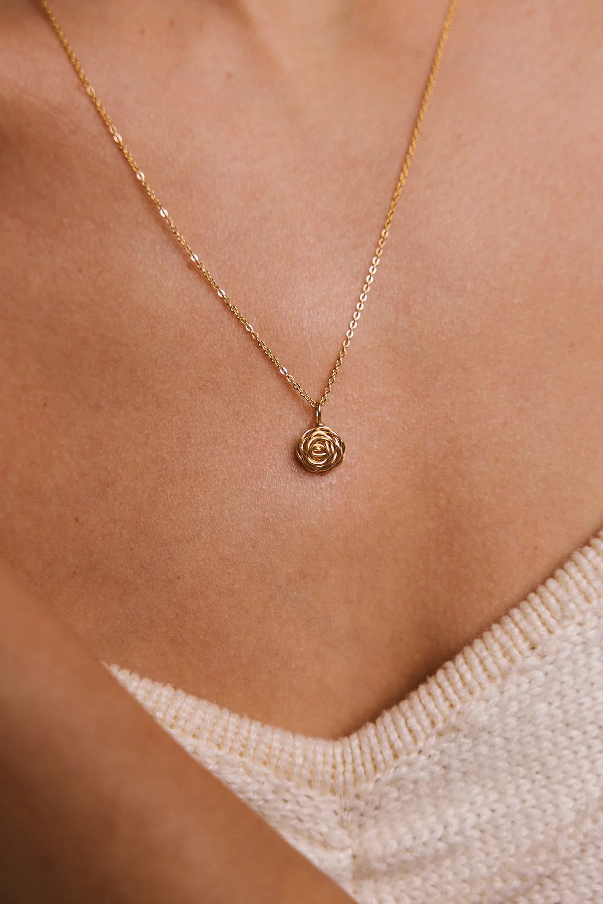 Petit Pendentif Rosa - Or - Image 3