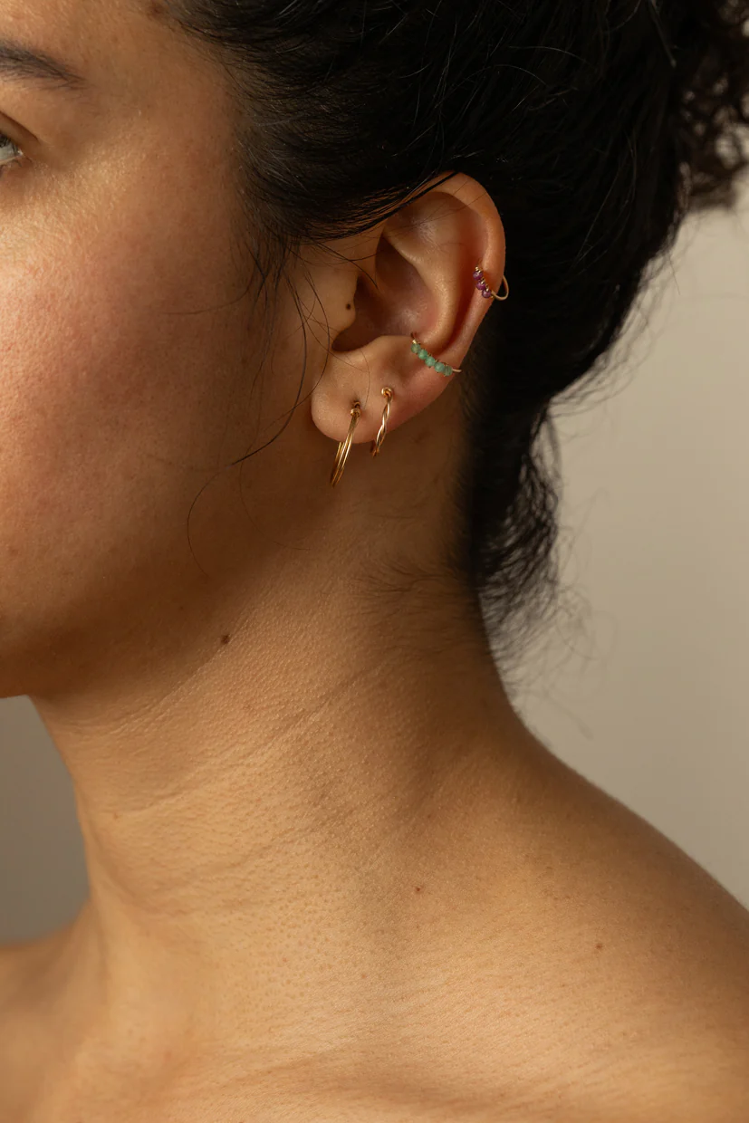Piercing Diana - Émeraude - Or 750‰ - Image 4