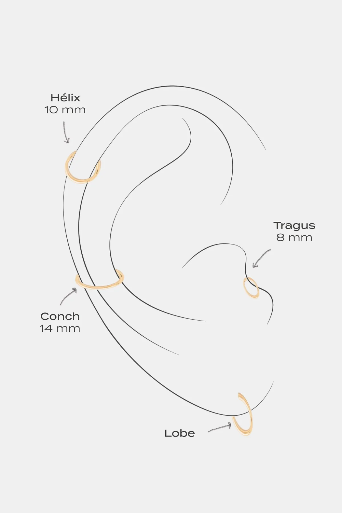 Piercing Diana - Saphir - Or 750‰ - Image 6