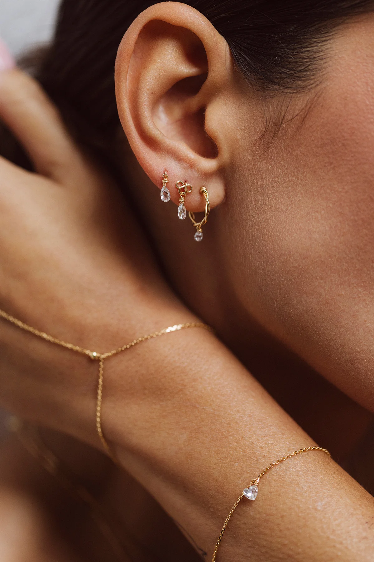 Puce pampille Mia - Or 750‰ Diamant blanc - Image 3